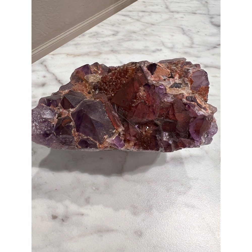 Large Raw Amethyst Crystal Cluster Deep Purple Geode Specimen Natural Stone